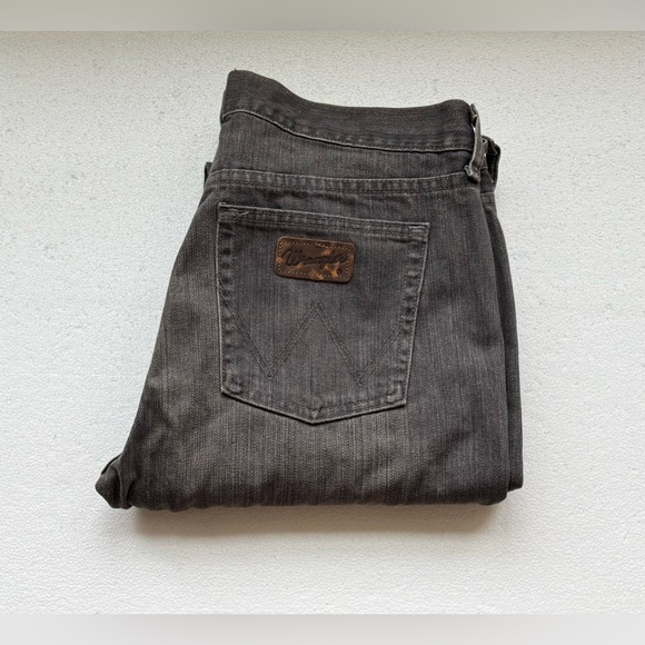 WRANGLER BROCKTON FIT BLACKWASH 100% COTTON JEANS - Picture 1 of 9